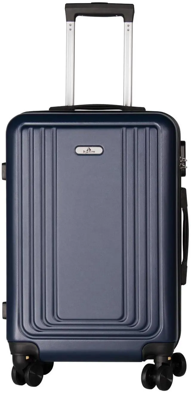 Alt view image 3 of 7 - SKYTREE Hardshell Luggage Set 3-Piece (20in 24in 28in) with TSA Lock and 360° Silent Spinner Wheels, Lightweight ABS Carry-On & Checked Bags - Dark Blue Travel Suitcase