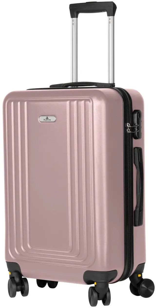 Alt view image 3 of 7 - SKYTREE Hardshell Luggage Set 3-Piece (20in 24in 28in) with TSA Lock and 360° Silent Spinner Wheels, Lightweight ABS Carry-On & Checked Bags - Pink Travel Suitcase
