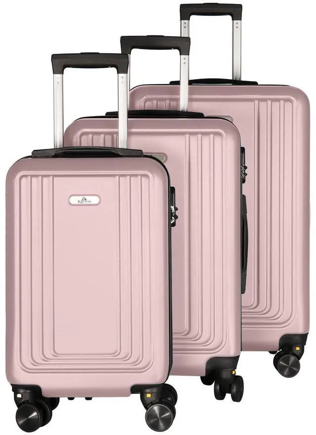 Alt view image 2 of 7 - SKYTREE Luggage 3 Piece Set, ABS Hardshell Suitcase Set With Scratch-Resistant Surface, Four Multi-directional Wheels, Light weight Carry On, 18in22in26in