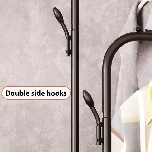 Alt view image 5 of 7 - SKYTREE Heavy-Duty Closet Organizer Durable Design with Two Tiered Hangers Suitable for Various Apparel Styles.(Length 51inch, Width 21.6inch, Height 63inch)