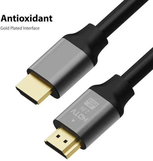 Alt view image 3 of 7 - 4K HDMI Cable 4ft/9ft High-Speed HDMI 2.0 Cord, 4K@60Hz, Braided Nylon, Gold-Plated Connectors, HDR, Ethernet, ARC, 3D, HDCP 2.2 Compatible with PS5/PS4/PS3, HDTV, Monitor, DVD, Streaming Devices