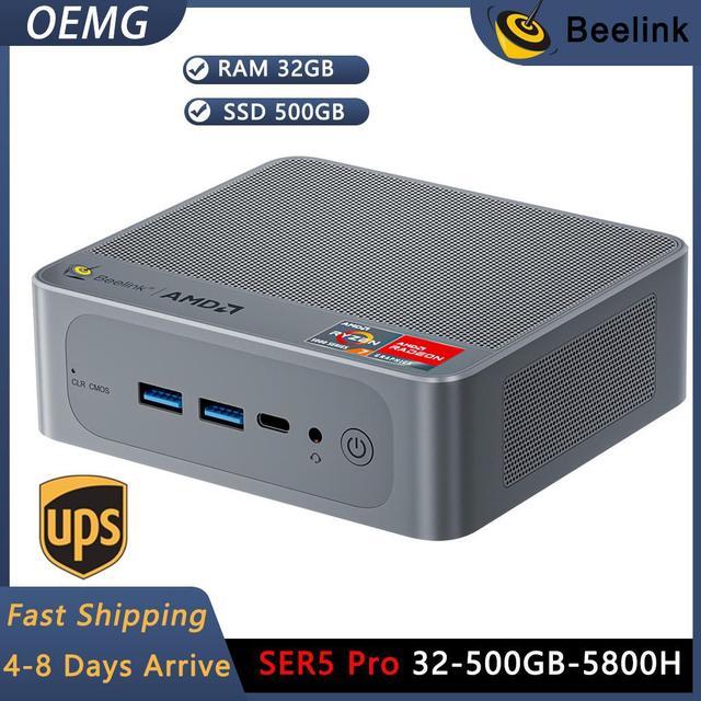 Beelink SER5 Pro Mini Gaming PC, AMD Ryzen 7 5800H (8C/16T, up to