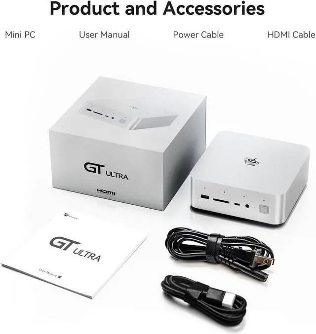 Alt view image 5 of 7 - Beelink GTi12 Mini PC Intel Core i9 12900H 5.0GHz 14C/20T Mini Computer 32GB RAM DDR5 4800MHz SSD 1TB PCIe4.0 SSD Dual LAN Gaming Office PC
