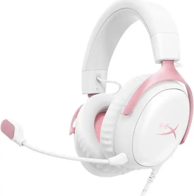 Alt view image 2 of 5 - HyperX Cloud III  Wired Gaming Headset, PC, PS5, Xbox Series X|S, Angled 53mm Drivers, DTS Spatial Audio, Memory Foam, Durable Frame, Ultra-Clear 10mm Mic, USB-C, USB-A, 3.5mm  Pink