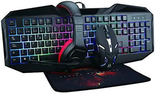 Alt view image 7 of 20 - Supersonic SC-440GK LED Gaming Mechanical Keyboard with Mouse and Headset