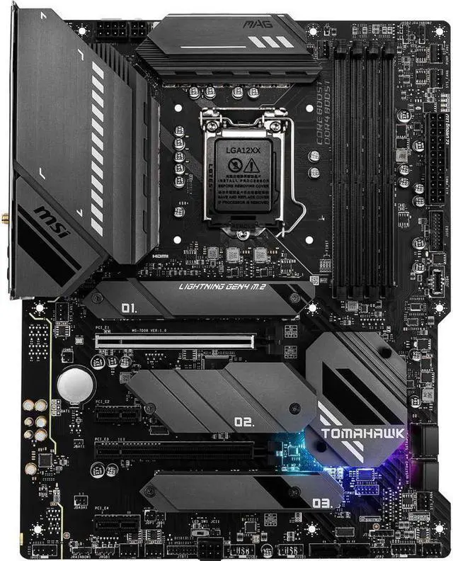 Alt view image 2 of 14 - MSI MAG Z590 Tomahawk Wifi DDR4 Intel LGA 1200 ATX Motherboard