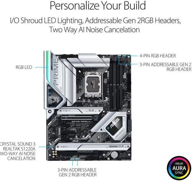 Alt view image 5 of 5 - ASUS PRIME Z690-A Intel LGA 1700 DDR5 ATX Motherboard