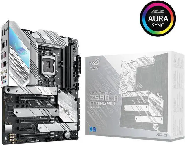 Alt view image 7 of 9 - ASUS ROG Strix Z590-A Gaming WiFi 6 LGA 1200 (Intel 11th/10th Gen) ATX White Scheme Gaming Motherboard (14+2 Power Stages, DDR4 5333, WiFi 6, Intel 2.5Gb LAN, Thunderbolt 4 Support, 3 x M.2/NVMe SSD)