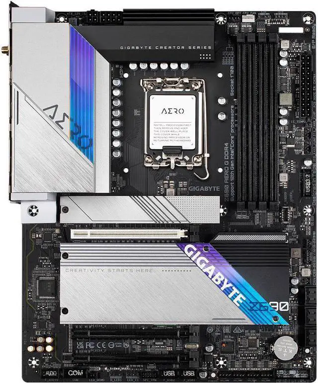 Alt view image 5 of 5 - Gigabyte Z690 AERO G DDR4 Intel LGA 1700 ATX Motherboard