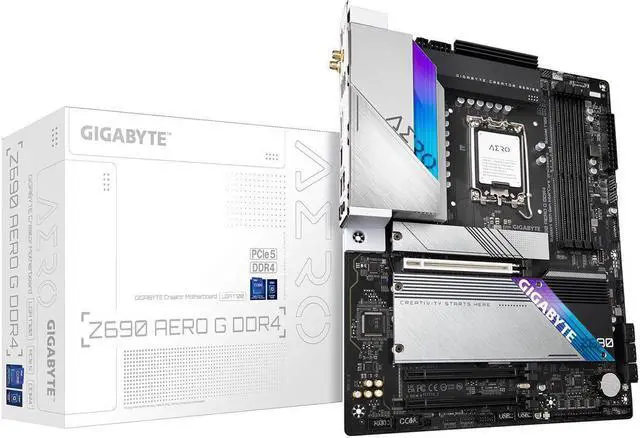 Main image of Gigabyte Z690 AERO G DDR4 Intel LGA 1700 ATX Motherboard