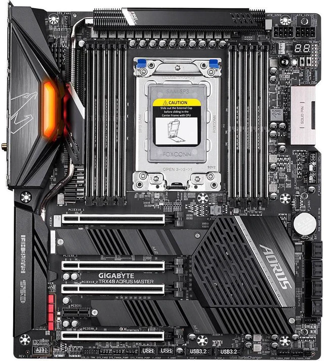 Alt view image 2 of 5 - US SELLER Gigabyte TRX40 Aorus Master AMD sTRX4 Threadripper Extended ATX Motherboard