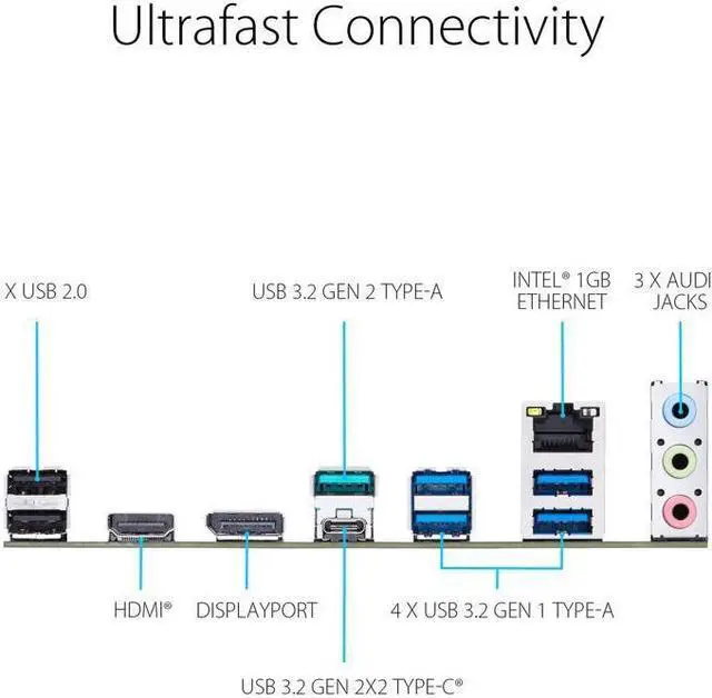 Alt view image 4 of 10 - PRIME Z790M-PLUS D4 Intel LGA 1700 Micro ATX Motherboard