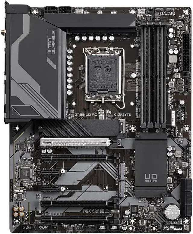 Alt view image 3 of 5 - GIGABYTE Z790 UD AC Intel LGA 1700 ATX Motherboard