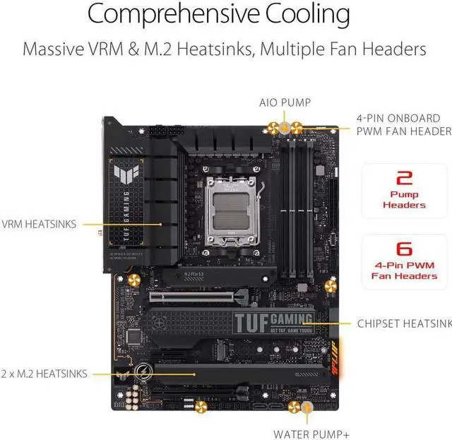 Alt view image 4 of 4 - ASUS TUF GAMING X670E-PLUS WIFI AMD AM5 ATX Motherboard