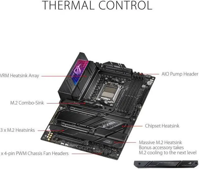 Alt view image 4 of 6 - ASUS ROG STRIX X670E-E GAMING WIFI AMD AM5 ATX Motherboard