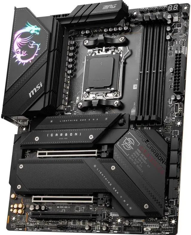 Alt view image 5 of 9 - MSI MPG X670E CARBON WIFI AMD AM5 ATX Motherboard