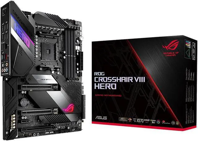 Main image of ASUS ROG Crosshair VIII Hero X570 AMD AM4 ATX Motherboard