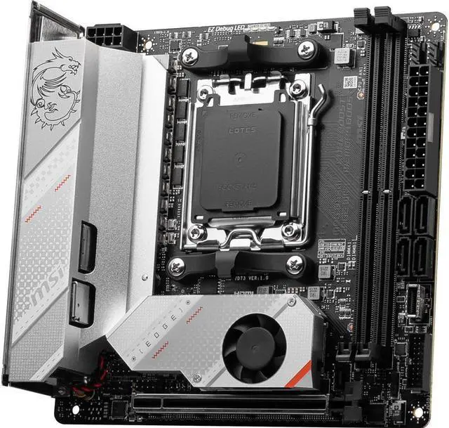 Alt view image 3 of 5 - MSI MPG B650I EDGE WIFI AM5 AMD B650 SATA 6Gb/s DDR5 Ryzen 7000 Mini ITX Motherboard