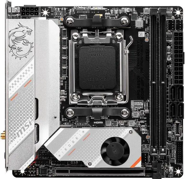 Alt view image 2 of 5 - MSI MPG B650I EDGE WIFI AM5 AMD B650 SATA 6Gb/s DDR5 Ryzen 7000 Mini ITX Motherboard