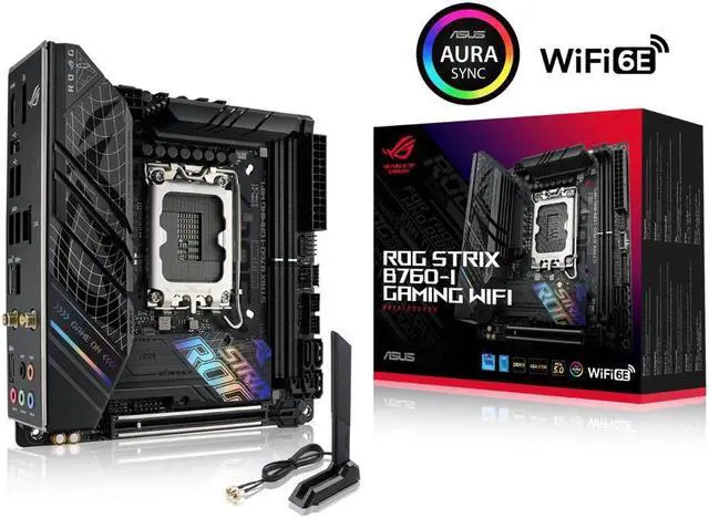 Alt view image 5 of 10 - ASUS ROG Strix B760-I Gaming WiFi Intel B760(13th and 12th Gen) LGA 1700 mini-ITX motherboard, 8 + 1 power stages, DDR5 up to 7600 MT/s, PCIe 5.0, two M.2 slots, WiFi 6E, USB 3.2 Gen 2x2 Type-C