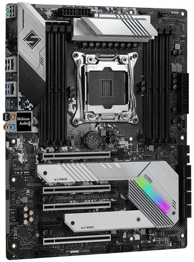 Alt view image 4 of 5 - ASRock Intel X299 Chipset ATX Motherboard X299 Steel Legend