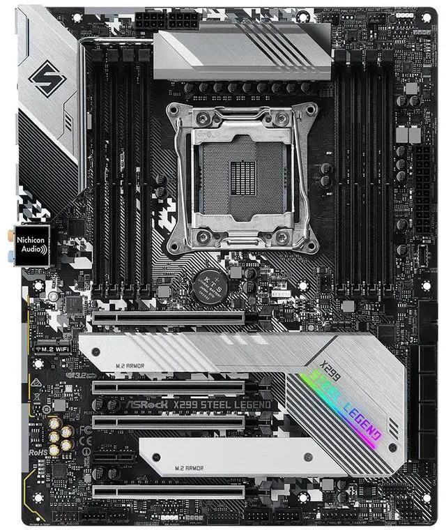 Alt view image 2 of 5 - ASRock Intel X299 Chipset ATX Motherboard X299 Steel Legend