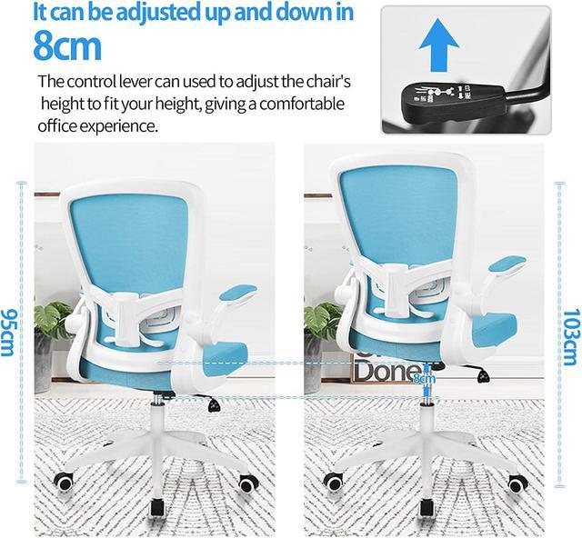 FelixKing Office Chair, Ergonomic Desk Chair with Adjustable Height and Lumbar Support Swivel Lumbar Support Desk Computer Chair with Flip Up