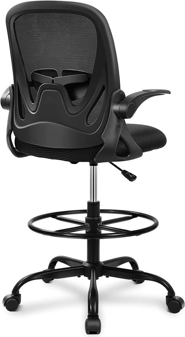 Office Chair with adjustable Height and Lumbar Support, Black Color