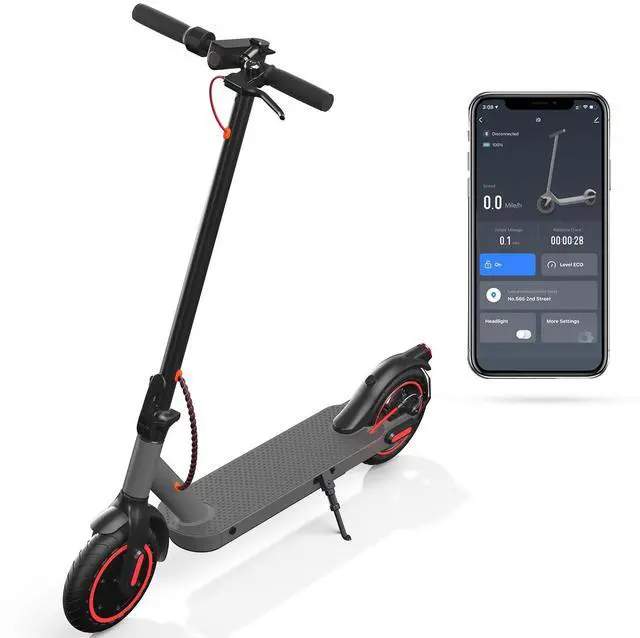 Main image of KERDOM Foldable Adult Electric Scooter, 19MPH and 20° Hill Climb, 21 Miles (37V) - 350W, 8.5" Solid Tires, Dual Brake & Cruise Control, 300LB Capacity, Foldable Commuter Scooter For Teenager and Adult