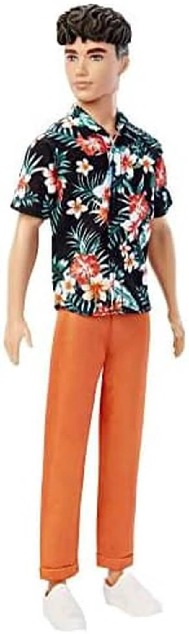 Alt view image 2 of 6 - Barbie Ken Fashionistas Doll #184, Brunette Cropped Hair, Floral Hawaiian Shirt