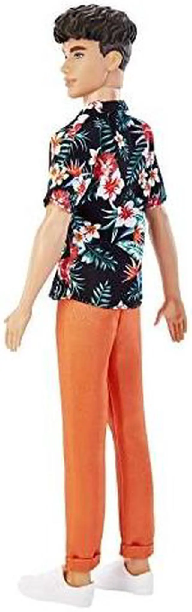 Alt view image 6 of 6 - Barbie Ken Fashionistas Doll #184, Brunette Cropped Hair, Floral Hawaiian Shirt