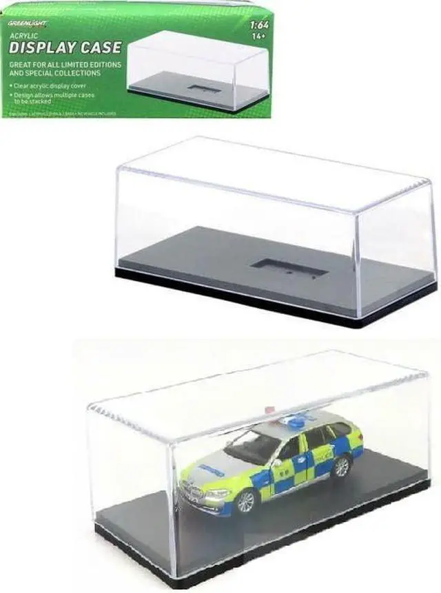 Alt view image 7 of 11 - acrylic display show case with plastic base for 1/64 scale model cars by greenlight 55025