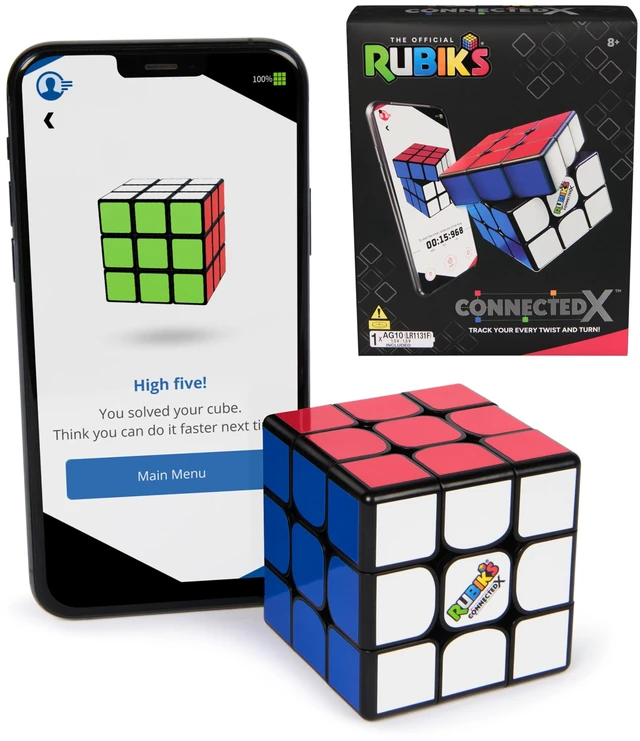 Main image of Rubik's Cube, The Official Rubiks ConnectedX, Bluetooth-Enabled 3x3 Speed Cube