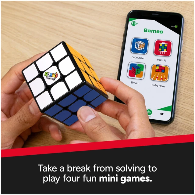 Alt view image 7 of 7 - Rubik's Cube, The Official Rubiks ConnectedX, Bluetooth-Enabled 3x3 Speed Cube