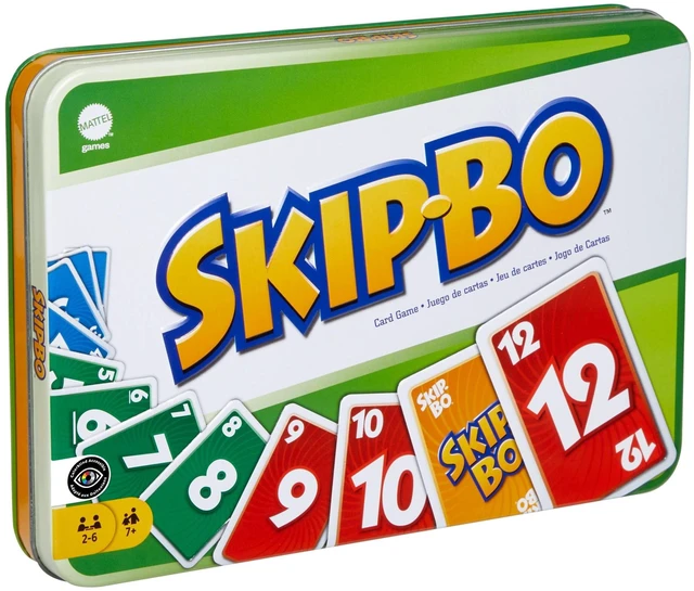 Main image of Mattel Games Skip-Bo Card Game in Storage Tin, for 2-6 Players