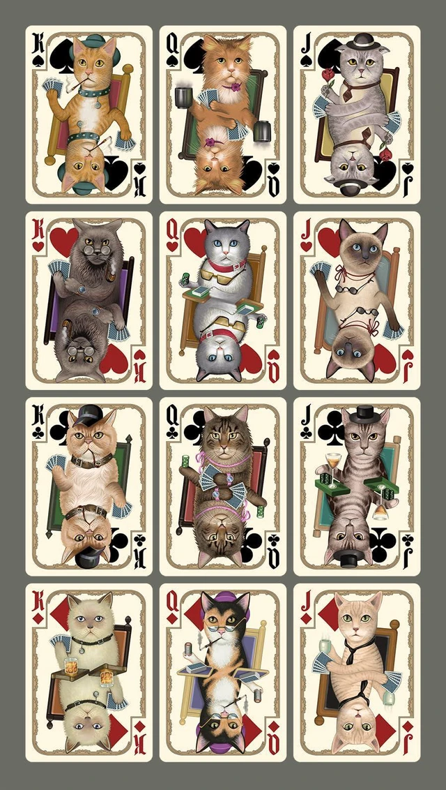 Alt view image 2 of 6 - Bicycle Poker Cats V2 Playing Cards