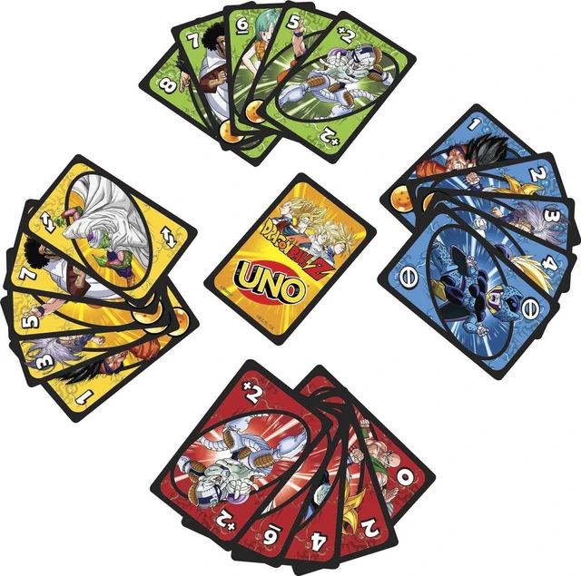 Alt view image 2 of 6 - Mattel Games UNO Dragon Ball Z Card Game Japanese Manga Theme