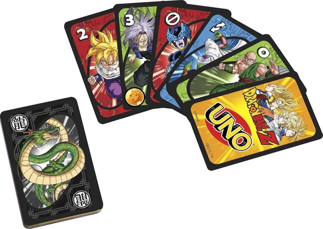 Alt view image 5 of 6 - Mattel Games UNO Dragon Ball Z Card Game Japanese Manga Theme