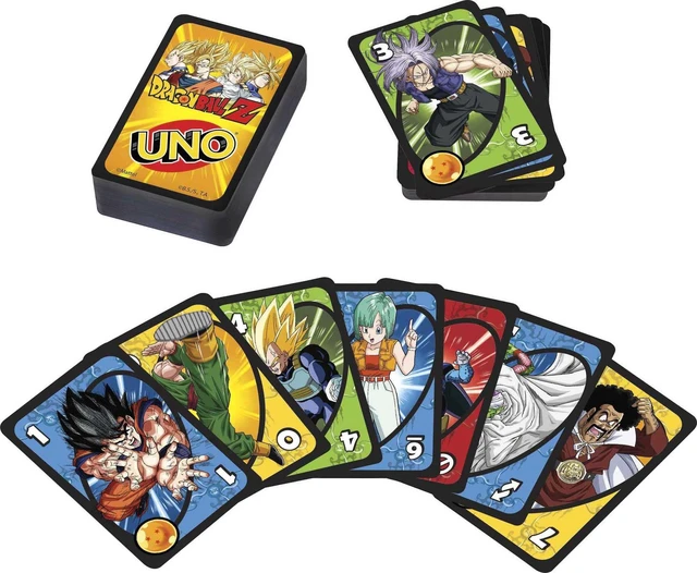 Alt view image 6 of 6 - Mattel Games UNO Dragon Ball Z Card Game Japanese Manga Theme