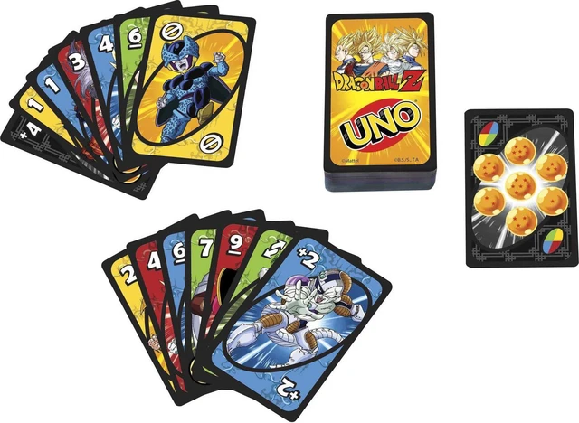 Alt view image 4 of 6 - Mattel Games UNO Dragon Ball Z Card Game Japanese Manga Theme