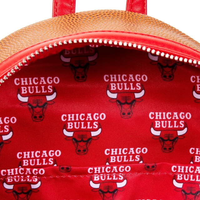 Alt view image 4 of 6 - Loungefly NBA: Chicago Bulls Basketball Mini-Backpack