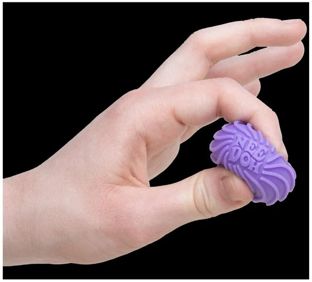 Main image of Schylling NeeDoh Teenie Sensory Squeeze 4-Pack 1.5-inch Round Mini Squeeze Toy, Colors May Vary