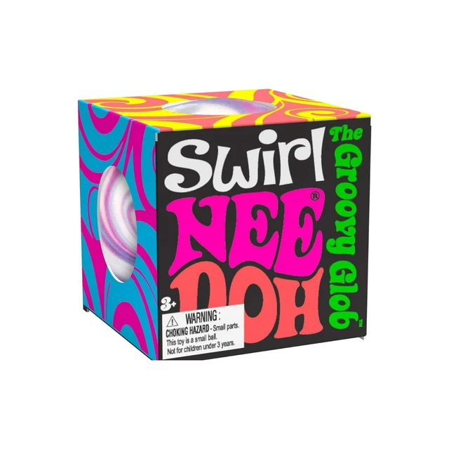 Alt view image 4 of 4 - Schylling NeeDoh Teenie Sensory Squeeze 4-Pack 1.5-inch Round Mini Squeeze Toy, Colors May Vary
