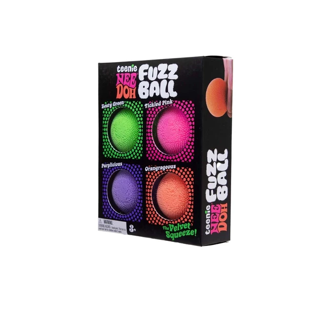 Alt view image 7 of 7 - Schylling NeeDoh Teenie Fuzz Ball 4 Pack, 1.5-inch Sensory Squeeze Ball