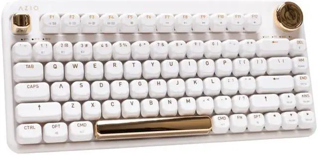 Alt view image 18 of 20 - AZIO IZO Wireless Bluetooth Mechanical Keyboard White Blossom