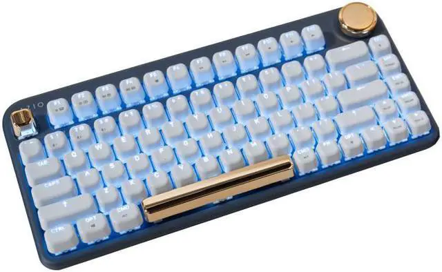 Alt view image 19 of 20 - AZIO IZO Wireless Bluetooth Mechanical Keyboard Blue Iris