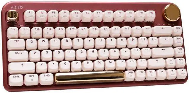 Alt view image 14 of 20 - AZIO IZO Wireless Bluetooth Mechanical Keyboard Baroque Rose