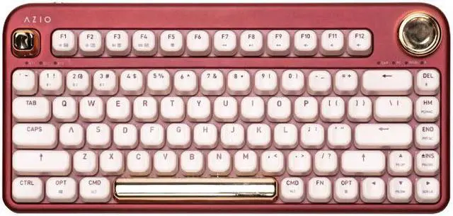 Alt view image 16 of 20 - AZIO IZO Wireless Bluetooth Mechanical Keyboard Baroque Rose