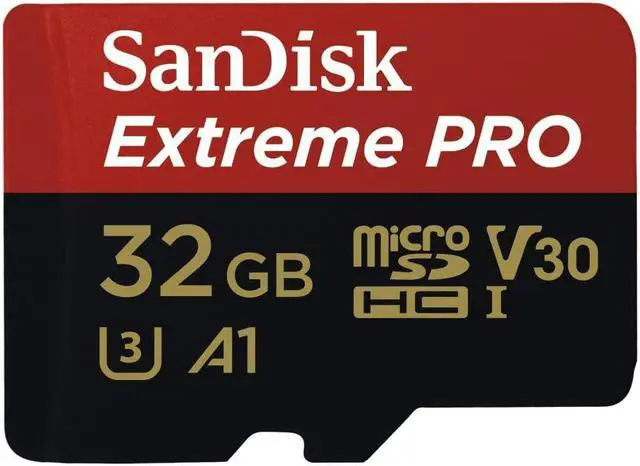 Alt view image 8 of 8 - Sandisk A1 32GB Extreme PRO micro SDHC Card + Adapter 100MB/s V30 UHS-I U3