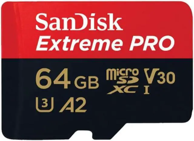 Alt view image 6 of 8 - SanDisk Extreme Pro MicroSDXC UHS-I U3 A2 V30 64GB + Adapter